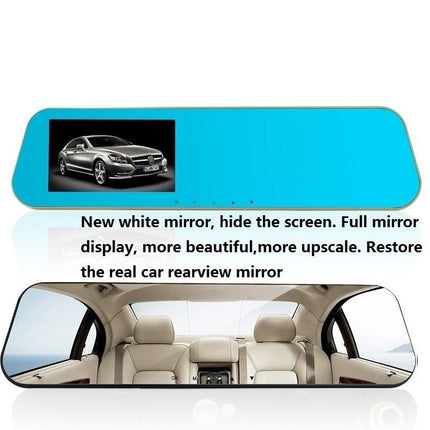 White glass white mirror new driving recorder - Royalessencelux