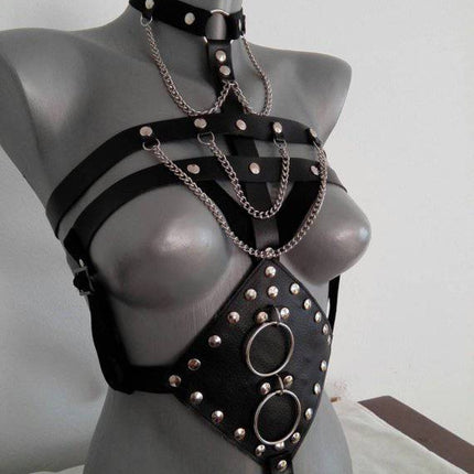 Women's Leather Perform Dance Costume Accessories - Royalessencelux