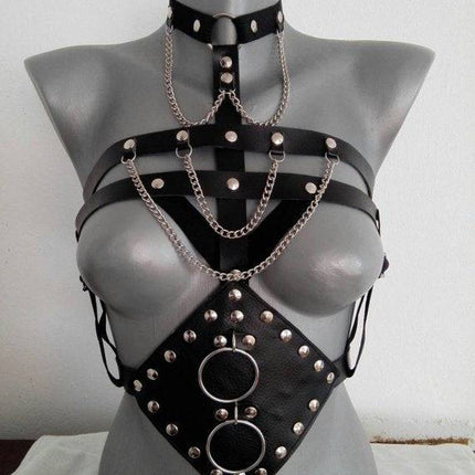 Women's Leather Perform Dance Costume Accessories - Royalessencelux