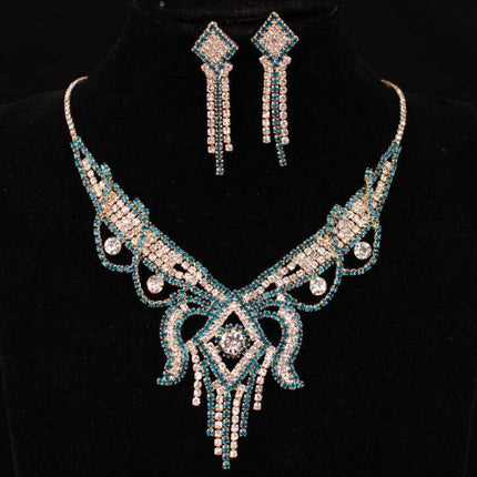 X526 low clearance sale, European and American exaggerated butterfly necklace, Earrings Set Bridal Jewelry - Royalessencelux