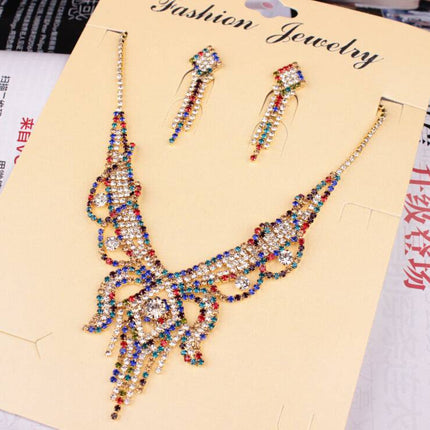 X526 low clearance sale, European and American exaggerated butterfly necklace, Earrings Set Bridal Jewelry - Royalessencelux