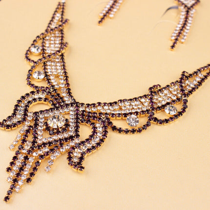 X526 low clearance sale, European and American exaggerated butterfly necklace, Earrings Set Bridal Jewelry - Royalessencelux