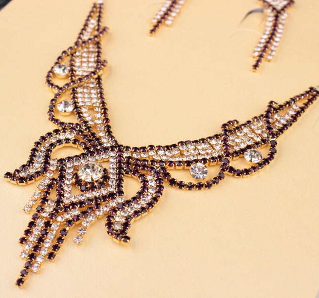 X526 low clearance sale, European and American exaggerated butterfly necklace, Earrings Set Bridal Jewelry - Royalessencelux