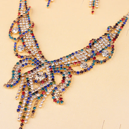 X526 low clearance sale, European and American exaggerated butterfly necklace, Earrings Set Bridal Jewelry - Royalessencelux