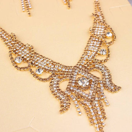 X526 low clearance sale, European and American exaggerated butterfly necklace, Earrings Set Bridal Jewelry - Royalessencelux