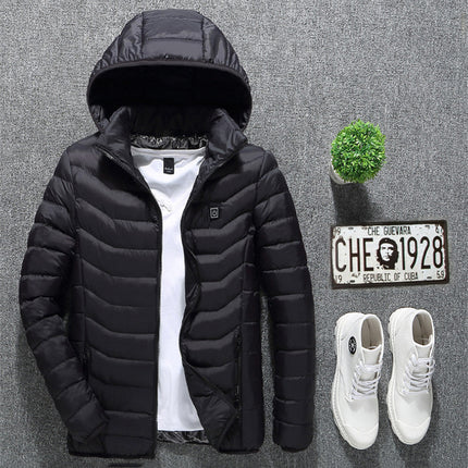 New Heated Jacket Coat USB Electric Jacket Cotton Coat Heater Thermal Clothing Heating Vest Men's Clothes Winter - Royalessencelux