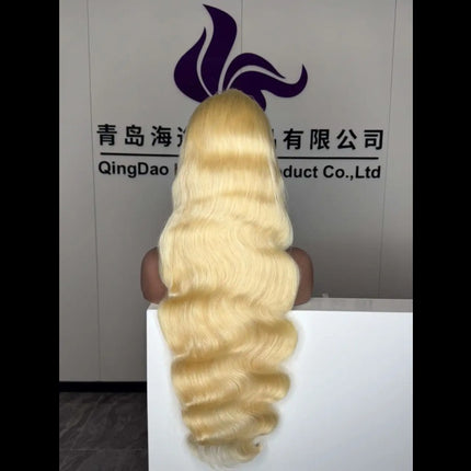 2025 Hot Sale Blonde 30 Inch HD 13x4 Body Wave Lace Wig Raw Black Female Human Hair - Royalessencelux
