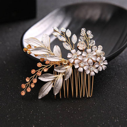 New Handmade Hairband Gold Leaf Headdress Bridal Hair Accessories Bridal Jewelry - Royalessencelux