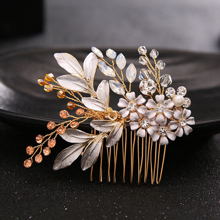 New Handmade Hairband Gold Leaf Headdress Bridal Hair Accessories Bridal Jewelry - Royalessencelux