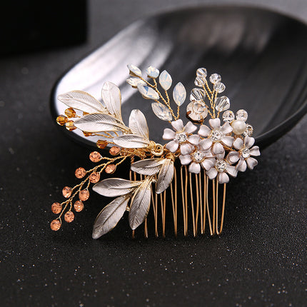 New Handmade Hairband Gold Leaf Headdress Bridal Hair Accessories Bridal Jewelry - Royalessencelux