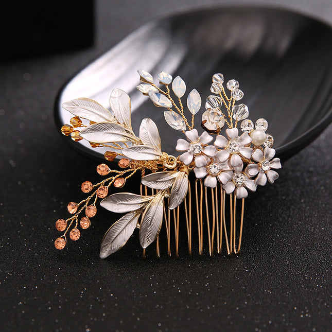New Handmade Hairband Gold Leaf Headdress Bridal Hair Accessories Bridal Jewelry - Royalessencelux