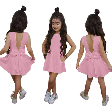 Children'S Clothing Summer Girls Sleeveless Halter Bow Girl Princess Dress Yp0265 - Royalessencelux