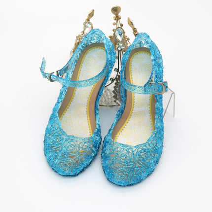 Summer Princess Shoes For Girls Crystal Shoes Children's High Heel Sandals PVC - Royalessencelux