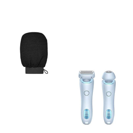 2 In 1 Hair Removal Epilator USB Rechargeable Trimmer Women Body Razor Face Leg Armpit Bikini Hand Pubic Shaver Hair Remover - Royalessencelux