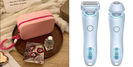 2 In 1 Hair Removal Epilator USB Rechargeable Trimmer Women Body Razor Face Leg Armpit Bikini Hand Pubic Shaver Hair Remover - Royalessencelux