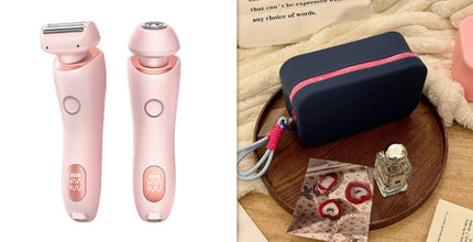 2 In 1 Hair Removal Epilator USB Rechargeable Trimmer Women Body Razor Face Leg Armpit Bikini Hand Pubic Shaver Hair Remover - Royalessencelux