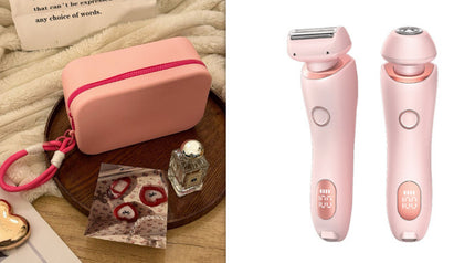 2 In 1 Hair Removal Epilator USB Rechargeable Trimmer Women Body Razor Face Leg Armpit Bikini Hand Pubic Shaver Hair Remover - Royalessencelux