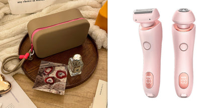 2 In 1 Hair Removal Epilator USB Rechargeable Trimmer Women Body Razor Face Leg Armpit Bikini Hand Pubic Shaver Hair Remover - Royalessencelux