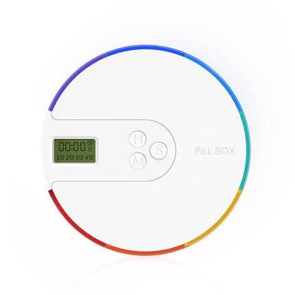 7-Compartment Alarm Clock Pill Dispenser - Royalessencelux