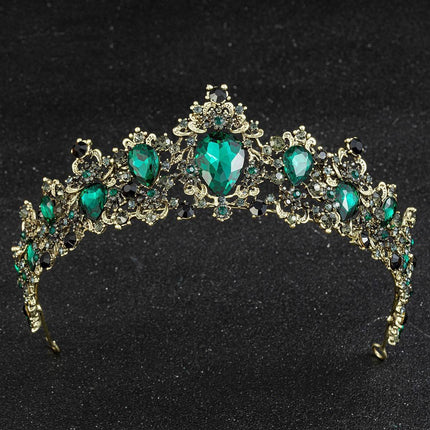 Baroque Rhinestone Crystal Bridal Crown - Royalessencelux