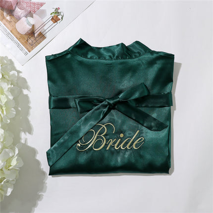 Bridal pajamas simulation silk nightgown - Royalessencelux