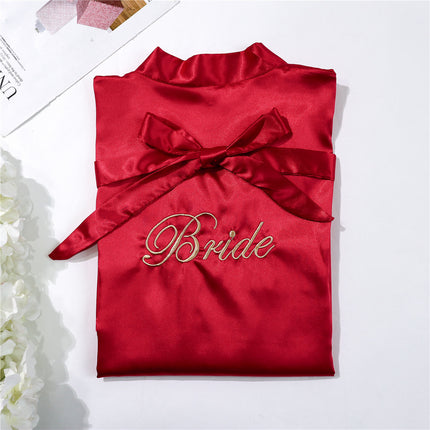 Bridal pajamas simulation silk nightgown - Royalessencelux