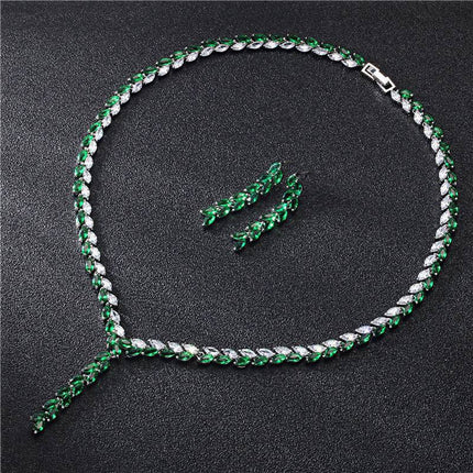 Bride Wedding Earrings Jewelry Set Jewelry Set - Royalessencelux