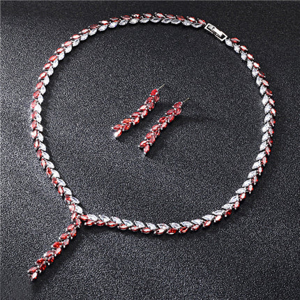 Bride Wedding Earrings Jewelry Set Jewelry Set - Royalessencelux