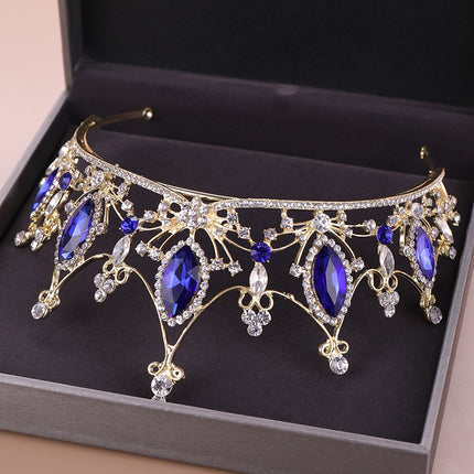 Crystal Crown Bride Golden Headband - Royalessencelux