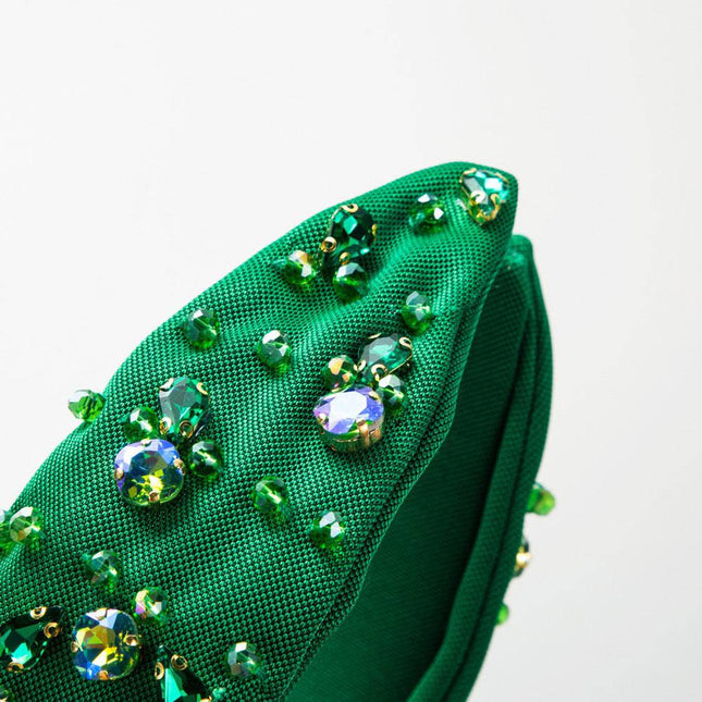 Fashionable All-match Diamond-embedded High-grade Headband Elegant Wide-brimmed Knotted - Royalessencelux