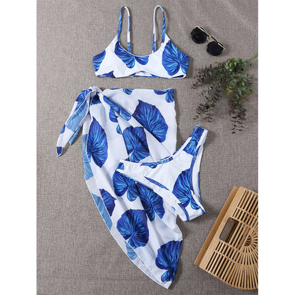 Bikini Printed Three-piece Set Swimsuit For Women - Royalessencelux