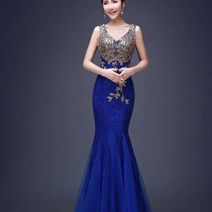 Fish Tail Banquet Evening Dress - Royalessencelux