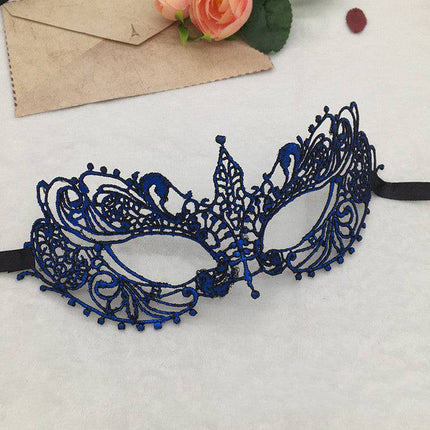 Lace Mask Small Pointed Halloween Half Face - Royalessencelux
