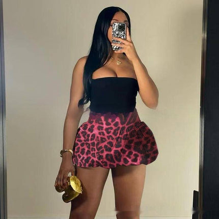 Women Clothing New Leopard Print Printed All-matching Skirt - Royalessencelux