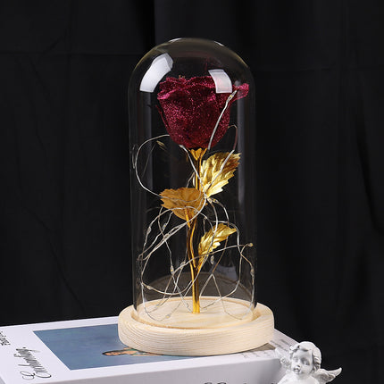 Valentines Day Gift  For Girlfriend Eternal Rose Flowers LED Light In Glass Cover Day Wedding Decoration Favors Mother Day Female Gift  Gift - Royalessencelux