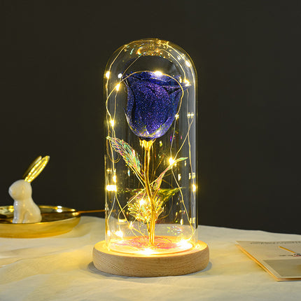 Valentines Day Gift  For Girlfriend Eternal Rose Flowers LED Light In Glass Cover Day Wedding Decoration Favors Mother Day Female Gift  Gift - Royalessencelux
