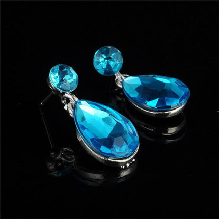 Foreign trade explosion bride alloy diamond necklace earrings set wedding jewelry and jewelry accessories - Royalessencelux