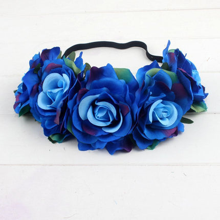 Rose color package Xinxin flocking cloth red rose flower head with DIY hair headdress bride wedding ring - Royalessencelux