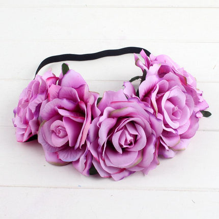 Rose color package Xinxin flocking cloth red rose flower head with DIY hair headdress bride wedding ring - Royalessencelux