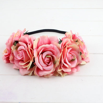 Rose color package Xinxin flocking cloth red rose flower head with DIY hair headdress bride wedding ring - Royalessencelux