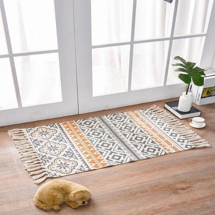 Scandinavian Style Linen Cotton Rug - Royalessencelux