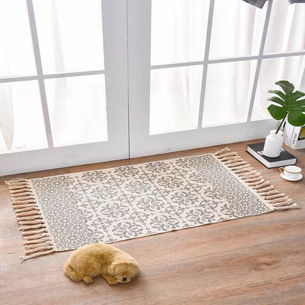 Scandinavian Style Linen Cotton Rug - Royalessencelux