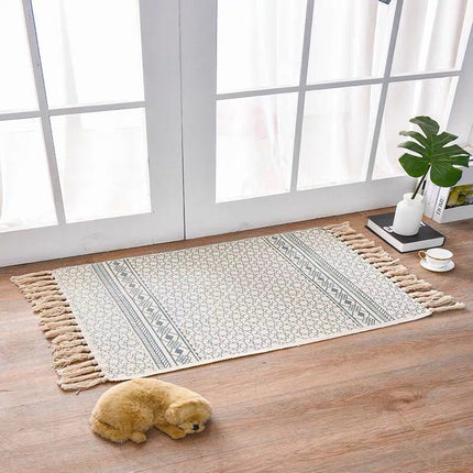 Scandinavian Style Linen Cotton Rug - Royalessencelux