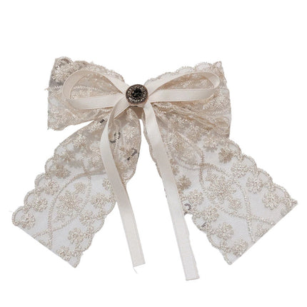 New Lace Bow Barrettes Women - Royalessencelux