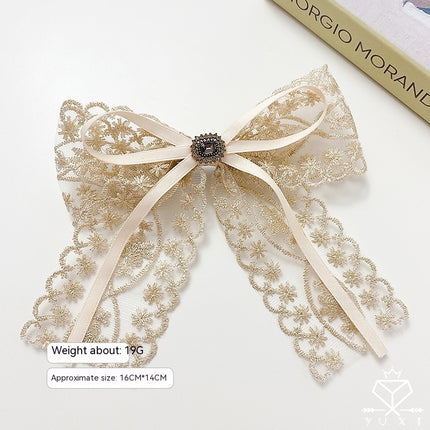 New Lace Bow Barrettes Women - Royalessencelux