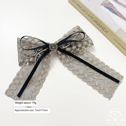 New Lace Bow Barrettes Women - Royalessencelux