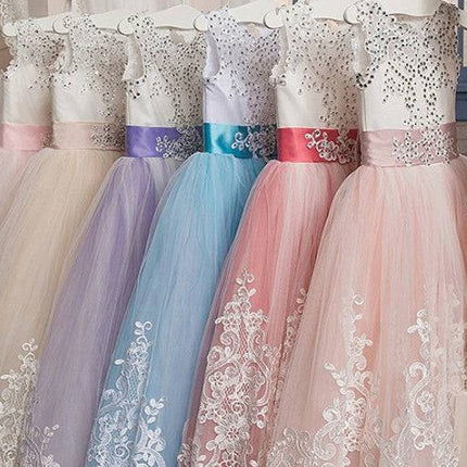Europe And The United States New Children's Clothing Lace Wedding Dress - Royalessencelux