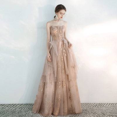 Toast Dress Female Wedding Bridesmaids Breast Wipe Long Skirt Dinner Annual Meeting Host - Royalessencelux