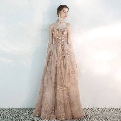Toast Dress Female Wedding Bridesmaids Breast Wipe Long Skirt Dinner Annual Meeting Host - Royalessencelux
