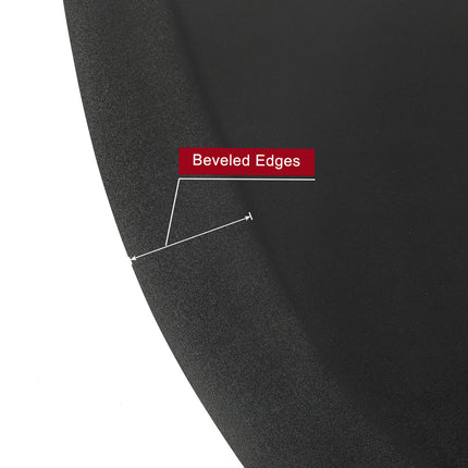 Outer Circle, Inner Circle, 3ft X4.5ft X1-2in, PVC NBR, Black Salon Mat - Royalessencelux